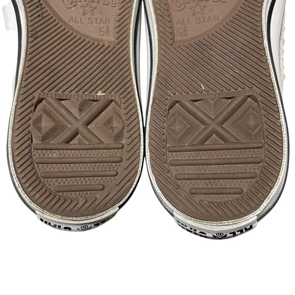 Converse Womens 7.5 Sequined All Star Silver Grey Tennis Shoes No Laces - Picture 10 of 11